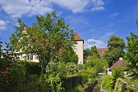 Village view, Bebenhausen, Tuebingen, Swabian Alb, Baden-Wuerttemberg, Germany, Europe