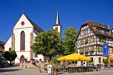 Stiftskircher or Collegiate Church of Santa Juliana, Mosbach, Odenwald, Rhein-Neckar-Kreis district, Baden-Wuerttemberg, Germany, Europe