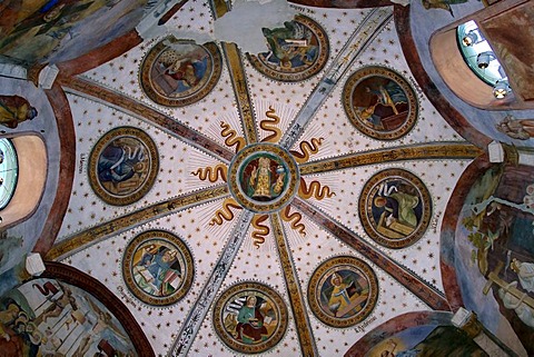 Dome in the church of Saint Gervasio and Protasio, Baveno, Lago Maggiore, Piedmont, Italy, Europe