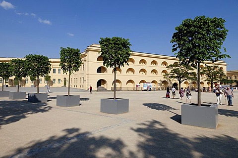 Courtyard, Festung Ehrenbreitstein fortress, Federal Horticulture Show BUGA 2011, Koblenz, Rhineland-Palatinate, Germany, Europe