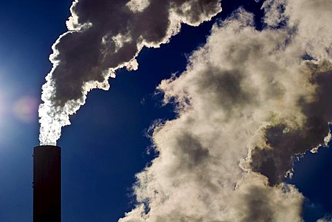 Industrial chimney, backlight