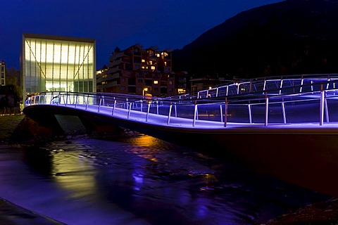 Museion, museum of modern art on the shore of Isarco River, Bozen, Bolzano, South Tyrol, Italy, Europe