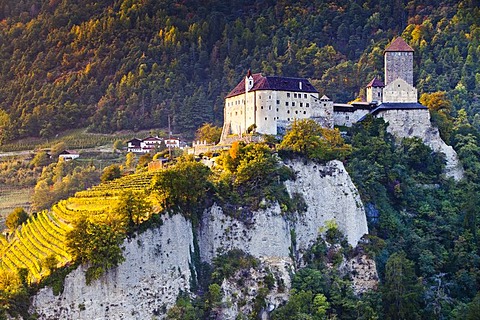 Tyrol Castle, village of Tyrol near Meran, Alto Adige, Italy, Europe