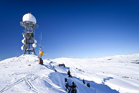 Weather station on Mt Rittnerhorn above Ritten, Renon, Bolzano district, South Tyrol, Italy, Europe