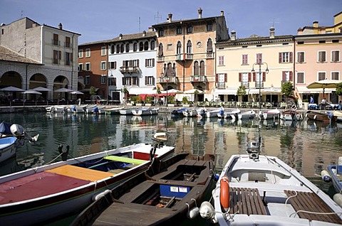 Port in Desenzano, Lake Garda, Lombardy, Italy, Europe