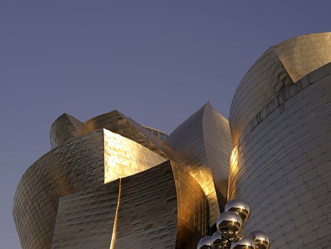 Guggenheim Museum by architect Frank O. Gehry, Bilbao, Biscay Province, Basque Country, North Spain, Europe