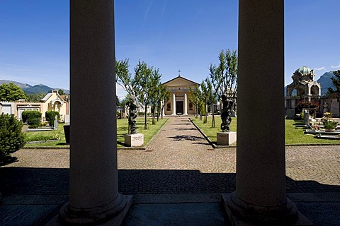Cemetery, where Hermann Hesse, a Swiss poet and novelist, was buried, Montagnola, Ticino, Switzerland, Europe
