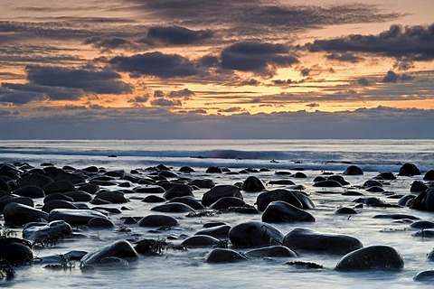 Stones on the beach in Unnstad, Island of VestvÂgoya, Lofoten Islands, Northern Norway, Norway, Europe