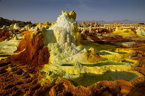 Sulphure formations, Dallol, Danakil Depression, Ethiopia, Africa