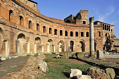 Trajan's Market with Tabernae, single room shops, Via Alessandrina, Via dei Fori Imperiali, Rome, Lazio, Italy, Europe