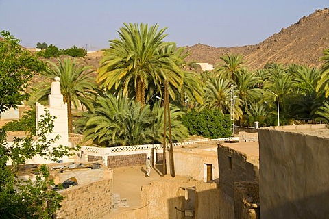 Stone houses in the village of Djanet, Algeria, Africa