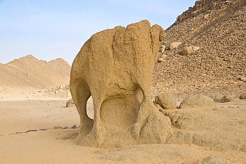 Rock formation in Tadrart Desert near Tasset, Algeria, Africa