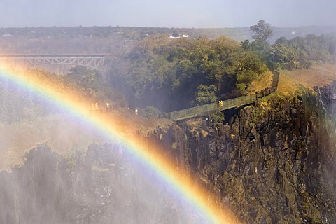 Victoria Falls, rainbow, Zambesi River, Zambia, Africa