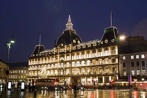 Kongens Nytorv, Magasins du Nord at Christmas, Copenhagen, Denmark, Europe