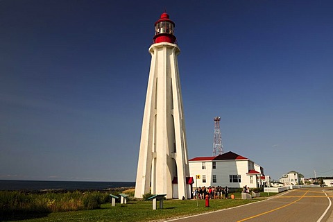 Pointe-au-Pere lighthouse, Bas-Saint-Laurent region, Gaspe Peninsula, Gaspesie, Quebec, Canada