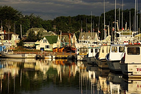 Boats in the harbour of North Rustico, Prince Edward Island, Canada, North America