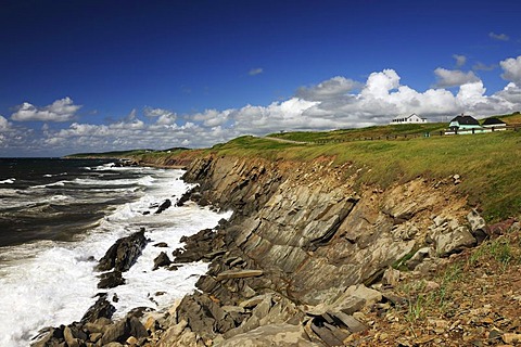 Rocky Atlantic coast in the west of Cape Breton, Nova Scotia, Canada, North America