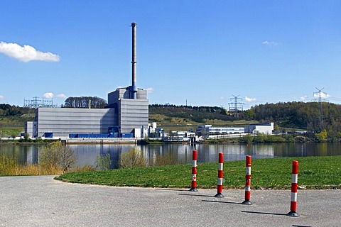 Kruemmel nuclear power plant on the Elbe river, Geesthacht, Duchy of Lauenburg, Schleswig-Holstein, Germany, Europe