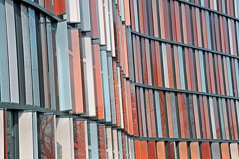 Facade, modern office building Cologne Oval Offices, Gustav-Heinemann-Ufer, Bayenthal district, Cologne, North Rhine-Westphalia, Germany, Europe