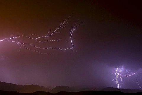 Thunderstorm in Upper Adige, Dolomites, Alto Adige, Italy, Europe