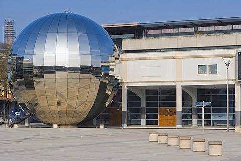 Millennium Square with Planetarium, @Bristol, At-Bristol, Harbourside, Canon's Wharf, Bristol, Gloucestershire, England, United Kingdom, Europe