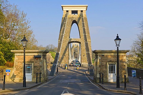 The Clifton Suspension Bridge spanning the Avon Gorge by Isambard Kingdom Brunel, Bristol, Gloucestershire, England, United Kingdom, Europe