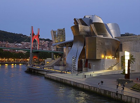 Guggenheim Museum by architect Frank O. Gehry, Bilbao, Biscay Province, Basque Country, North Spain, Europe