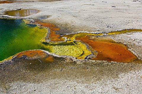 Detail, Abyss Pool in West Thumb Geyser Basin, Yellowstone National Park, Wyoming, USA