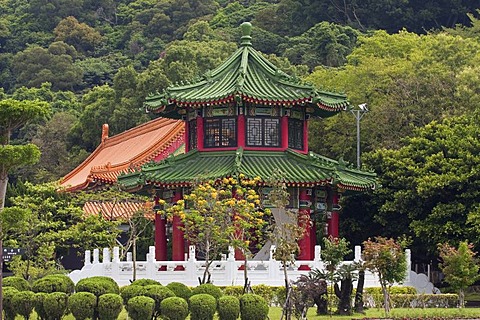 Temple complex at the Memorial Monument in Taipei, Taiwan, China, Asia