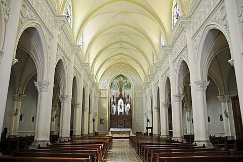 Columns and vaulted ceiling, Antofagasta Cathedral, Antofagasta, Norte Grande region, Northern Chile, Chile, South America