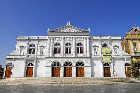 Theatre, national monument, historic building, Plaza Arturo Prat square, Iquique, Norte Grande, Northern Chile, Chile, South America