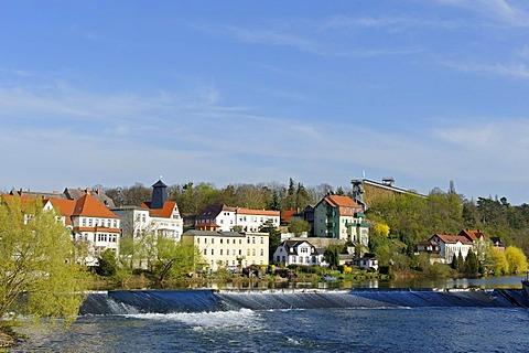 Bad Koesen on the Saale river, Naumburg, Saxony-Anhalt, Germany, Europe