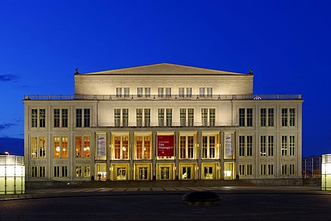 Opera, Augustusplatz square, Leipzig, Saxony, Germany, Europe