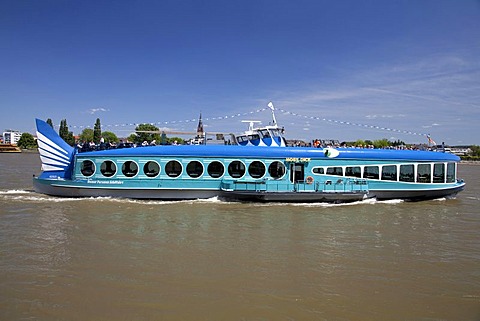 Bonner Personen-Schifffahrt shipping company, passenger ship, Moby Dick, Bonn, Rhineland region, North Rhine-Westphalia, Germany, Europe