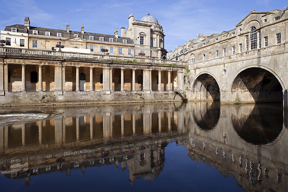 River Avon and Pulteney Bridge, Bath, UNESCO World Heritage Site, Somerset, England, United Kingdom, Europe