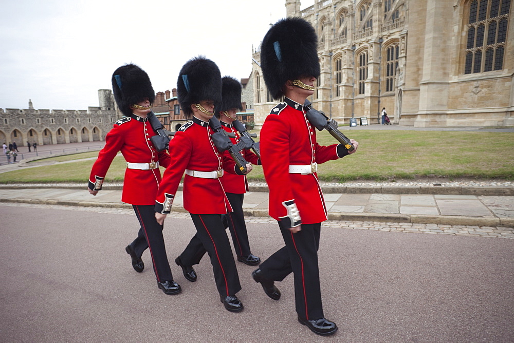 Guards in Windsor Castle, Windsor, Berkshire, England, United Kingdom, Europe