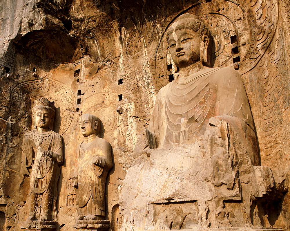 Ancestor Worshipping Temple dating from the Tang Dynasty, Longmen Buddhist Caves, UNESCO World Heritage Site, Luoyang, Henan Province, China, Asia