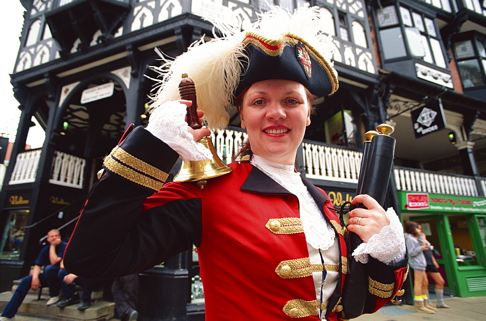 Town Crier, Chester, Cheshire, England, United Kingdom, Europe