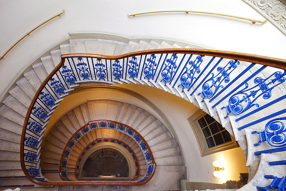 Stairway in the Courtauld Gallery, Somerset House, London, England, United Kingdom, Europe