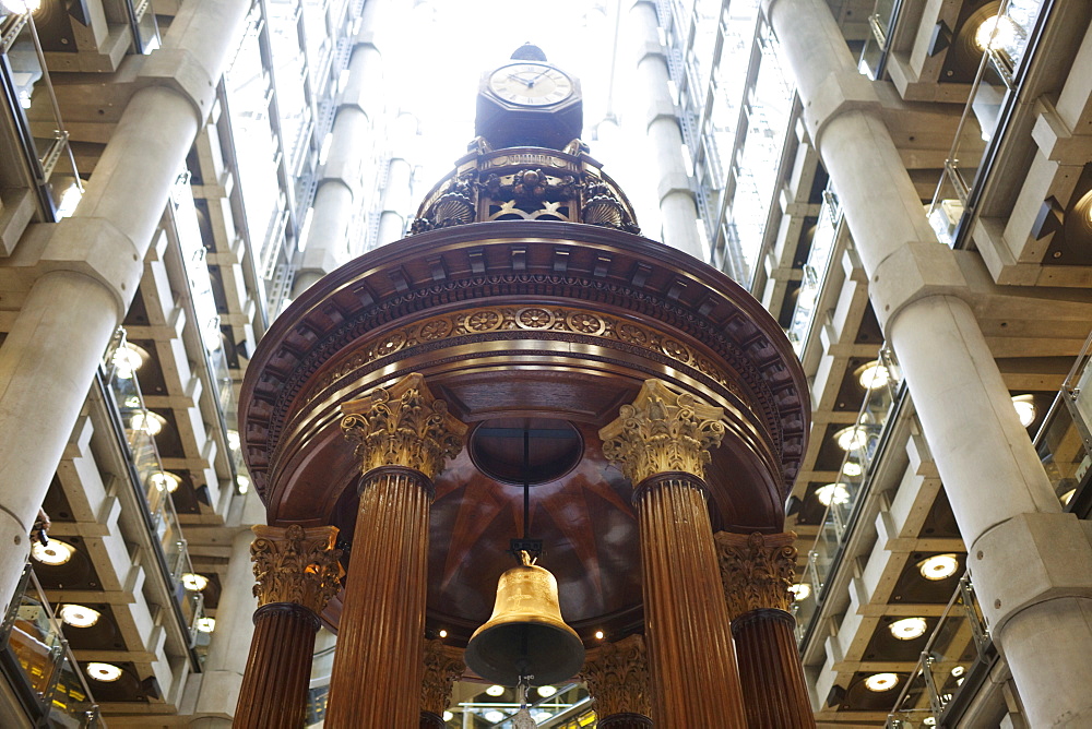 The Lutine Bell, Lloyds Insurance Building, City of London, London, England, United Kingdom, Europe