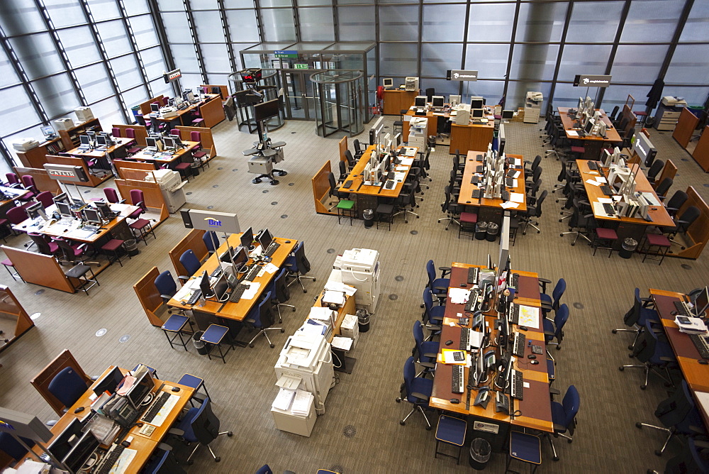 Office Floor of Lloyds Insurance Building, City of London, London, England, United Kingdom, Europe