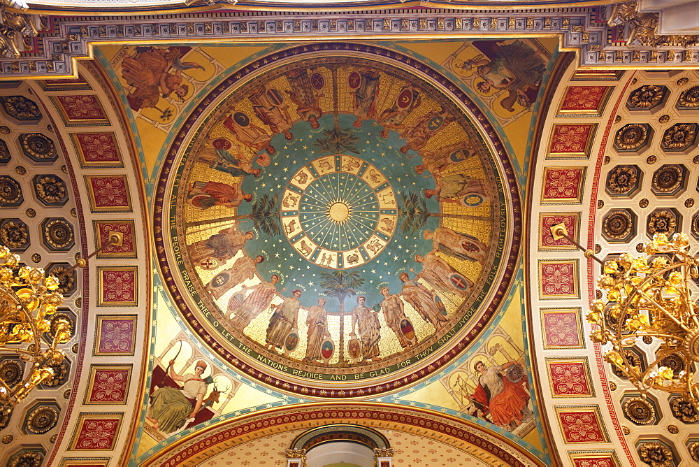 The dome of the Great Stairway, Foreign Office, Whitehall, London, England, United Kingdom, Europe