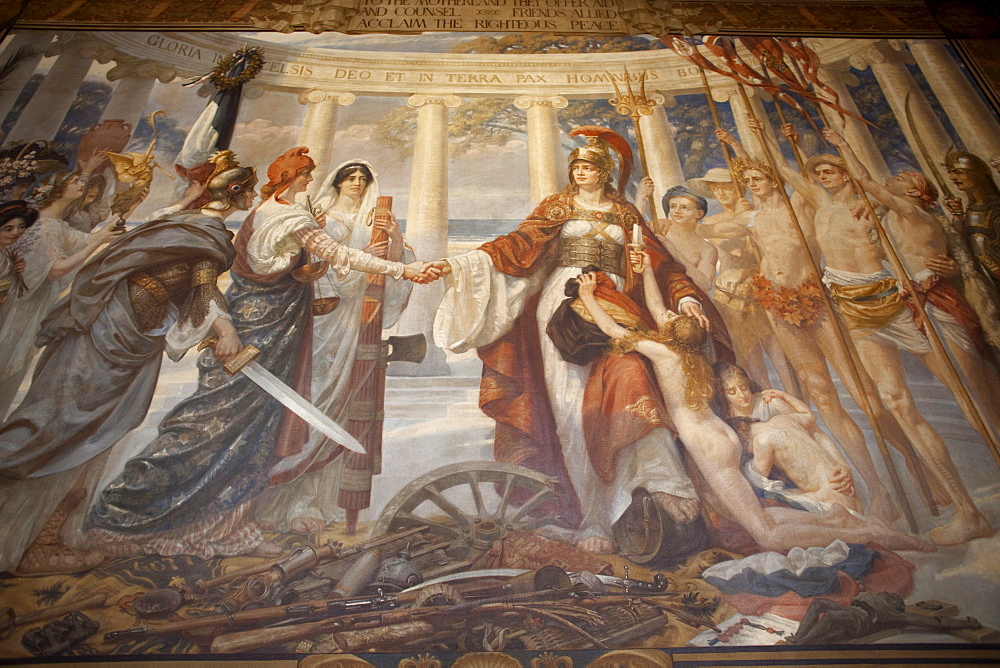 Artwork depicting Britannia, Foreign Office, Whitehall, London, England, United Kingdom, Europe