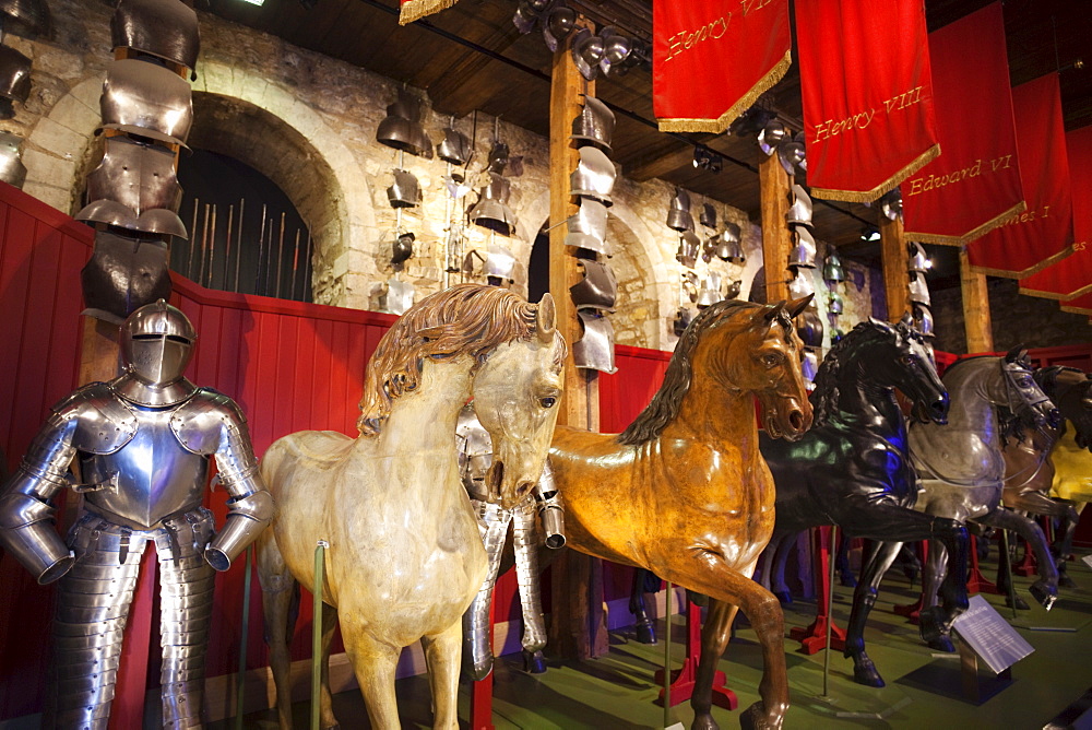 Armour displayed in The White Tower, Tower of London, London, England, United Kingdom, Europe