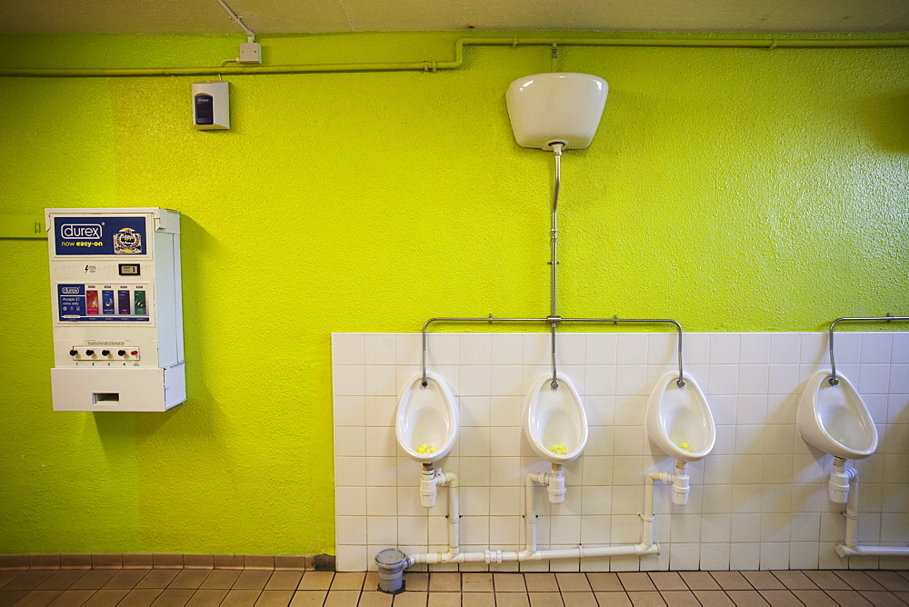 Urinals in men's public toilet