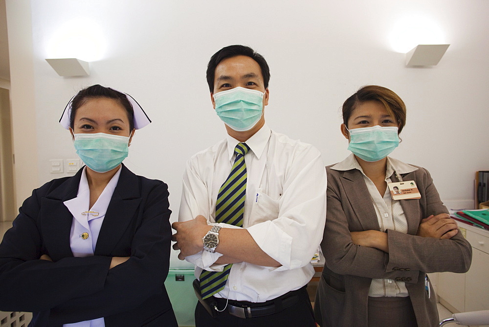 Hospital doctor and nurses, Bangkok, Thailand, Southeast Asia, Asia