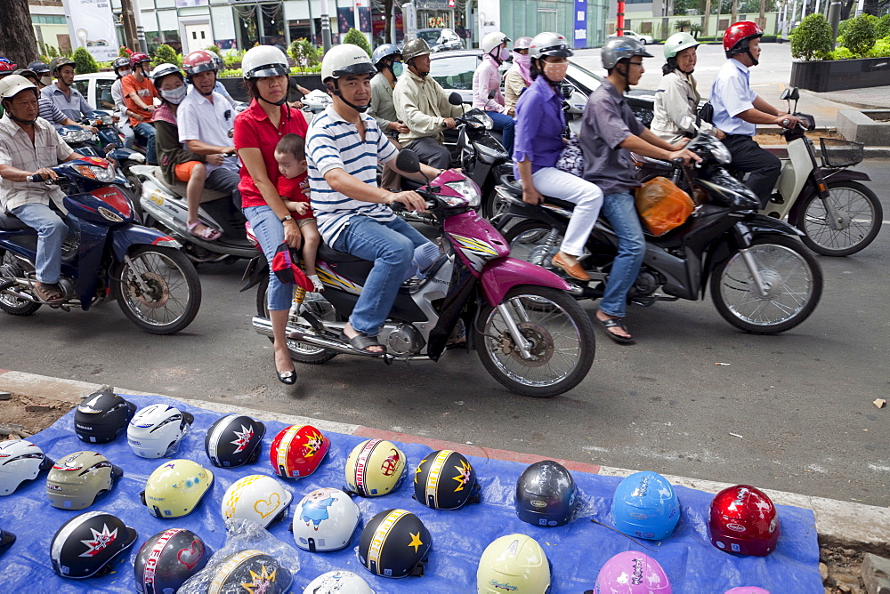 Motor bikes, Ho Chi Minh City, Vietnam, Indochina, Southeast Asia, Asia