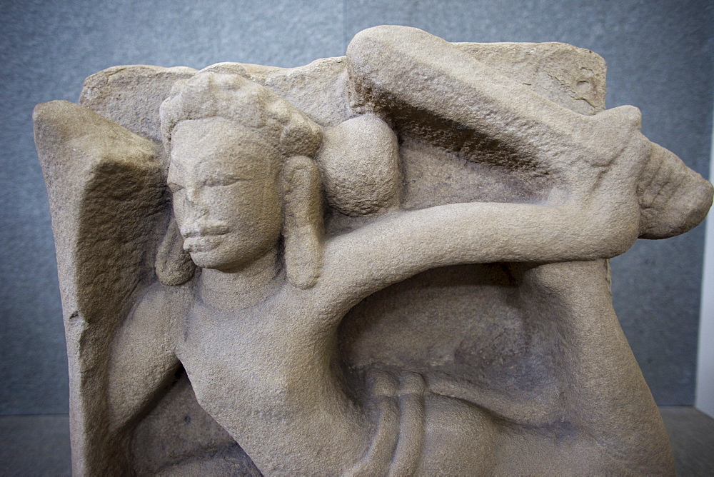 Sandstone carving, Museum of Cham Sculpture, Danang, Vietnam, Indochina, Southeast Asia, Asia