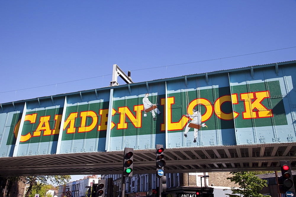 Camden Lock sign, Camden, London, England, United Kingdom, Europe