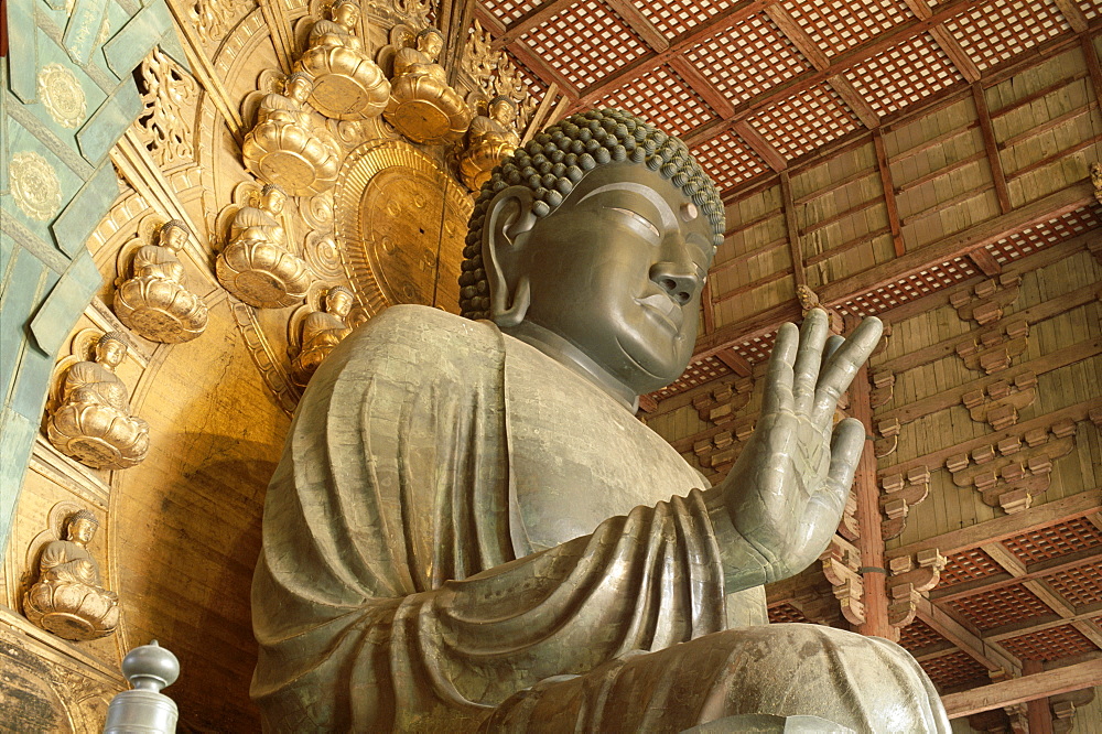 Great Buddha Vairocana (Daibutsu), Todaiji Temple, Nara, UNESCO World Heritage Site, Honshu, Japan, Asia